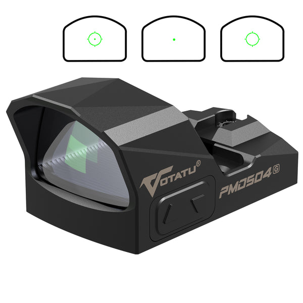 Votatu PDM504-G Multiple Reticle Micro Green Dot Sight Compatible with RMR Footprint