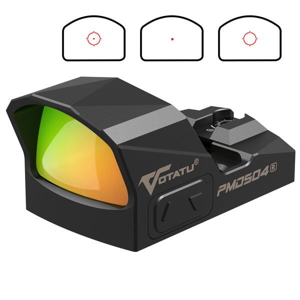 Votatu PDM504-R Multiple Reticle Micro Red Dot Sight Compatible with RMR Footprint